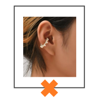 Manchet oorbel spikes